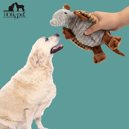 Hollypet Armadillo Squeaky Puppy Dog Toys for Small Medium Dogs, 8" - Image 5