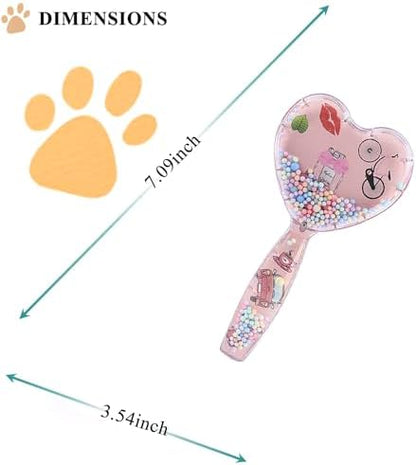 Small Soft Dog Grooming Brush, Pet Massage Hair Brush (Rose Pink) - Image 2