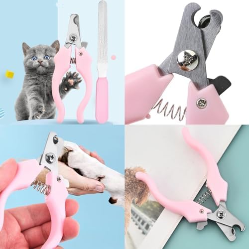 7 PCS Dog Brush Dog Grooming Kits,Dog Shedding Brush，Self-Cleaning Brush with Nail Clipper, Flea Comb and Shampoo Bath Brush - Image 5