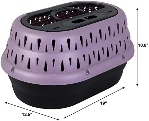 Petmate Top Load Plastic Cat Kennel, One-Door, 19in, Purple - Image 2
