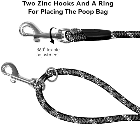 Long Dog Training Leash，Heavy Duty Reflective Rope Lead for Small Medium Large Dogs ，6FT 10FT 15FT 30FT 50FT for Training, Walking, Backyard, Camping - Image 4