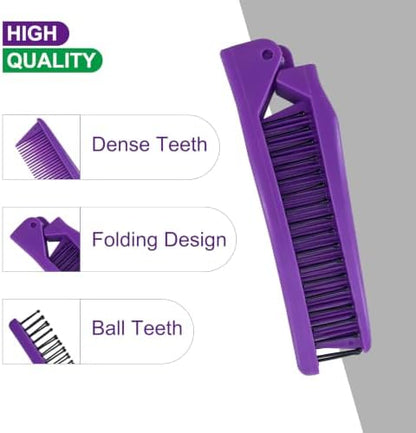 Folding Small Dog Grooming Brush (Blue) - Image 4