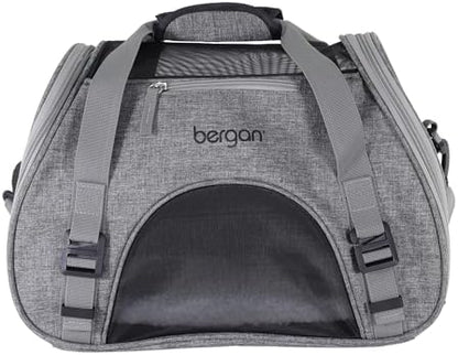 Coastal Pet Bergan Comfort Carrier - Breathable Travel Carrier for Dogs & Cats - Heather Grey, 16" x 8" x 11" by Bergan+by+Coastal+Pet