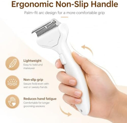 One-Click Self-Cleaning Dematting Comb,Remove Loose Hair,Green - Image 2