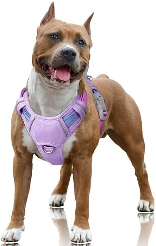 BARKBAY Dog Harness for Large Dogs No Pull Dog Vest ID Tag Pocket by BARKBAY