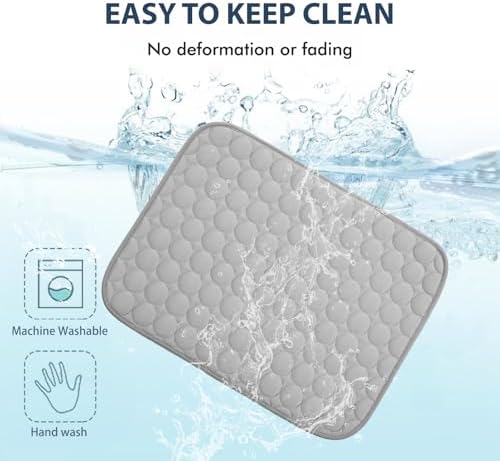 MICROCOSMOS Summer Cooling Mat & Sleeping Pad- Water Absorption Top, Materials Safe, Easy Carry, EZ Clean. Keep Cooling for Pets, Kids and Adults.(Grey, 48" x24") - Image 5