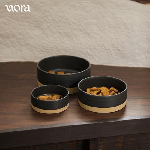 Mora Ceramic Pet Bowl Size Large - Food/Water Dish for Large Dogs, Cats, Great Dane, Mastiff, ect. 50oz or 8 Cups - Basic Bowls for Your Large Dog or Cat, Mix and Match for a Set - Liquorice - Image 7
