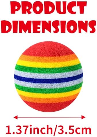 PET SHOW 100 Pack Cat Toy Balls Interactive for Indoor Cats Best Kitten Favorite Gift Soft Foam Ball Chase Quiet Playing Cats Stuff Supplies - Image 2