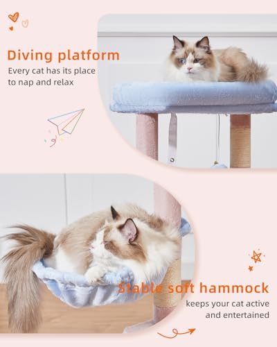 Taoqimiao Cat Tree, 38.5In Cat Tower for Indoor Cats, Suitable for Kittens - Image 4