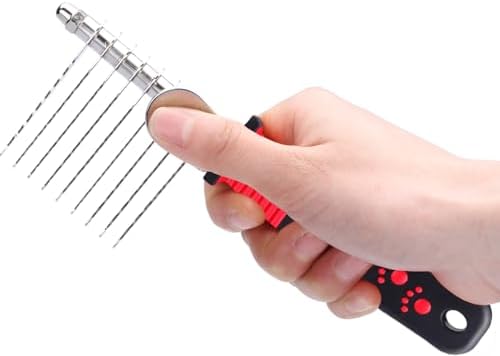 QUMY Dog Comb Kit-Dematting Rake Comb for Dogs Metal Cat Dog Grooming Brush - Image 6