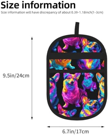 Dog Colorful Neon Pop Art Welsh Puppy Pet Hair Removal Glove For Cats Dogs - Image 3
