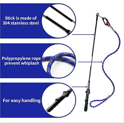 Flirt Pole for Dogs-Interactive Lures Durability Rope,Chase and Tug of war Puppy Toy，Outdoor Dog Agility Training Equipment Plush，Teaser Chew Pet Kits for Small Medium Dogs