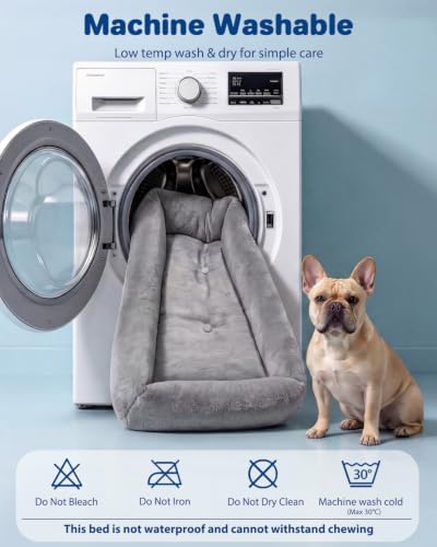 Cooling Dog Bed for Large Dogs - Removable Inner Cushion & Reversible Design (Ice‑Silk Cooling Layer | Sherpa Fleece Layer), Non‑Slip Bottom Washable Medium Mat for Crates, Beds, Sofas 24" × 15" - Image 6