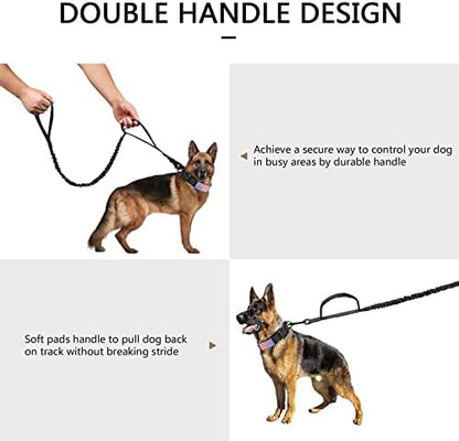 DAGANXI Tactical Dog Collar Leash Set, Adjustable Military Training Nylon Dog Collar with Controll Handle and Heavy Metal Buckle for Medium and Large Dogs，with Patches and Airtags Case (M, Black-Set) - Image 6
