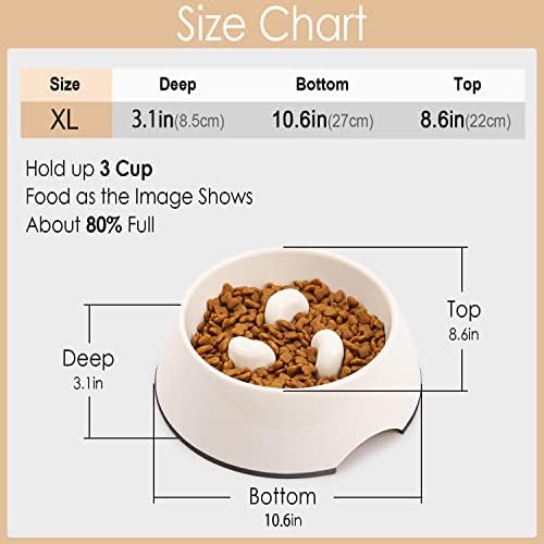 Super Design Slow Feeder Dog Bowl, 3 Cup, Non-Slip, Heat-Resistant, Sturdy, Dishwasher Safe, Suitable for Large Dogs - Image 6