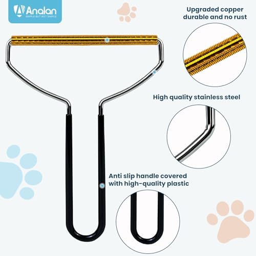 Analan 3 in 1 Pet Grooming & Hair Removal Kit (Sky Blue) - Image 5