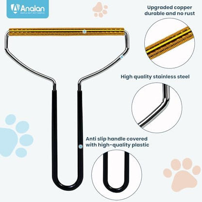 Analan 3 in 1 Pet Grooming & Hair Removal Kit (Sky Blue) - Image 5