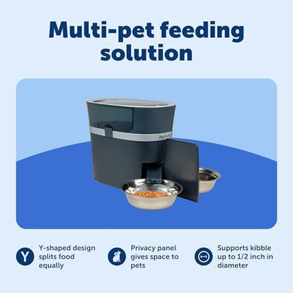 PetSafe 2-Pet Meal Splitter with Bowl - Designed for PetSafe Smart Feed and Healthy Pet Simply Feed Automatic Cat Feeder - No-Mess Food Dispensing - Includes Privacy Panel - Image 4