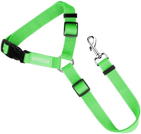 BWOGUE Dog Seat Belt for Car, Headrest Restraint Lead, Non-Elastic, Green - Image 2