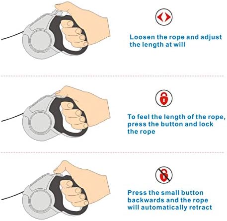 Idepet Heavy Duty Retractable Dog Leash Steel Chain 16ft Pet Leashes - Image 5