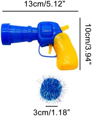 30 Pieces Sparkle Pom Pom Balls with Cat Toy Launcher - Asorted Colors Interactive Glitter Ball for Indoor Play 1.2 Inches Pompoms Thrower Best as Kitten Toys for Excercise and Entertainment. - Image 2