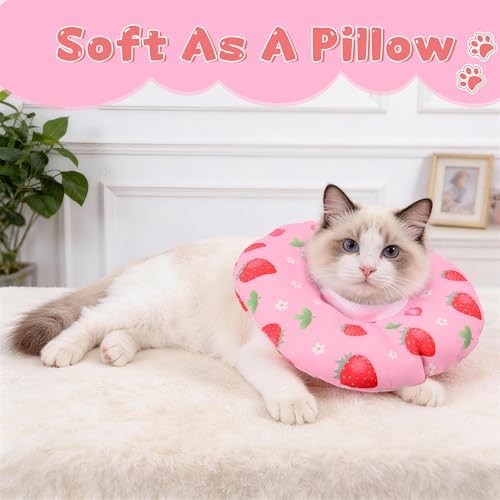 Cat Cone Collar Soft, Medium Waterproof Cat Recovery Collar - Image 2