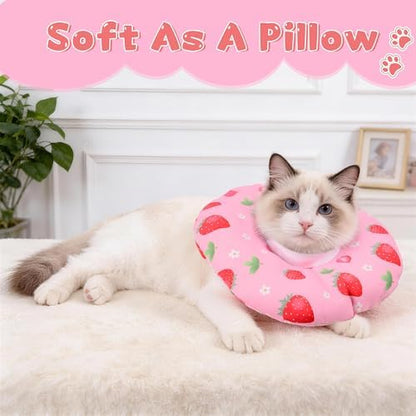 Cat Cone Collar Soft, Medium Waterproof Cat Recovery Collar - Image 2