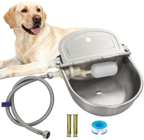 Stainless Steel Automatic Livestock Waterer with Float Valve & Water Hose - Image 2