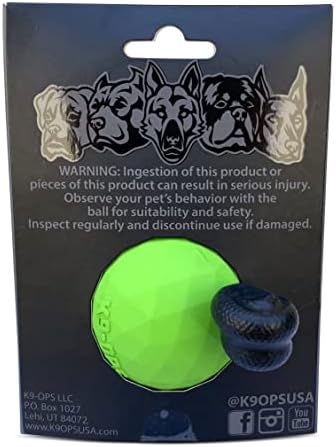 K9 Ops Dog Ball on a Rope Moki Tug Toy - Solid Rubber Fetch Training Reward - Large Dogs Tugs Durable Aggressive Chewers (Envy Green, MD/LG) - Image 3