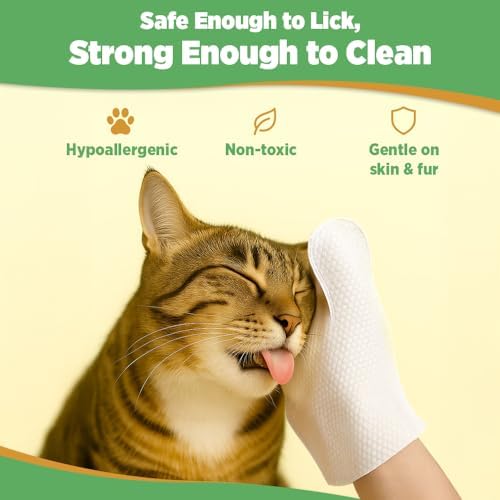 Wondurdog Pet Glove Wipes for Dogs and Cats, No Rinse Grooming, 12 Count - Image 6