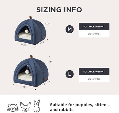 Bedsure 2in1 Cat Beds for Indoor Cats Cave for Kitten with Washable Pillow - Image 5