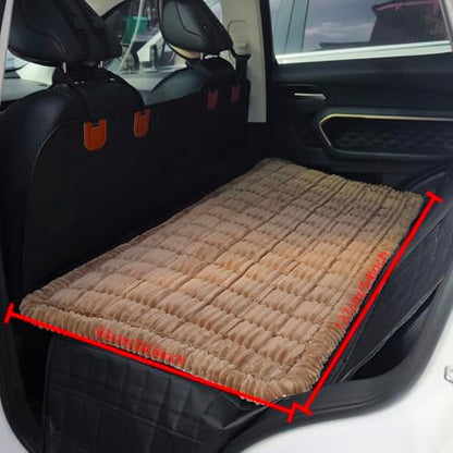 Dog Bed for Car, Backseat Pet Bed Mat, Dog Seat Cover for Car Back Seat, Non-Slip Travel Pet Mat, Fit for Backseat Extenders and Seat Covers (Darkcoffee, 24.8x54inch) - Image 3
