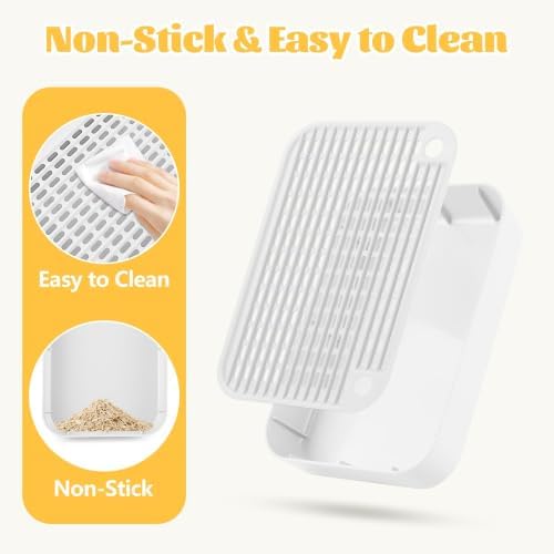 Cat Litter Box Ramp Mat with Filter Function, Cat Step Pedal Stool for Self-Cleaning Litter Box, Easy to Clean, Ideal for Kitten & Elderly Cats (White) - Image 5