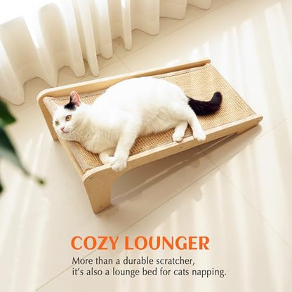 PETKARAY Cat Scratcher, Cat Sisal Scratching Ramp, L Shape Cat Scratch Pad for Indoor Cats, Wall Furniture Protector Large - Image 6
