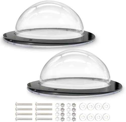 Hamiledyi 2 Pack Dog Fence Window, 12.4" Acrylic Dome Window Clear Bubble Peek Window, Dog Playground Window Pet Bubble Window, Doggie Fence Window Relieves Stress, Reduced Barking for Dog Cat by Hamiledyi