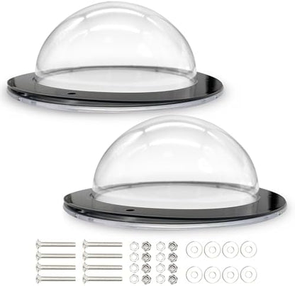 Hamiledyi 2 Pack Dog Fence Window, 12.4" Acrylic Dome Window Clear Bubble Peek Window, Dog Playground Window Pet Bubble Window, Doggie Fence Window Relieves Stress, Reduced Barking for Dog Cat by Hamiledyi