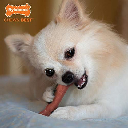 Nylabone Power Chew Classic Bone Chew Toy for Dogs, Durable Dog Toys for Aggressive Chewers, Bacon Flavor, X-Small/Petite - Up to 15 lbs. (1 Count) - Image 2