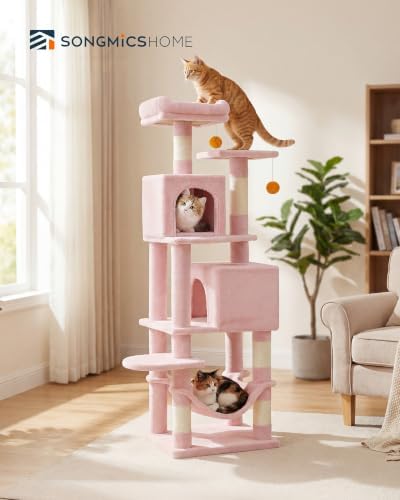 SONGMICS HOME Cat Tree for Indoor Cats, Multi-Level Tower - Image 2
