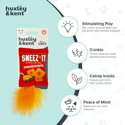 Huxley & Kent Plush Crinkle Catnip Cat Toy, Sneeze-It - Image 4
