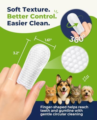 Dog Dental Wipes for Teeth Cleaning, Finger Toothbrush Wipes for Dogs Cats,Dog Teeth Cleaning Wipes Reduce Bad Breath & Plaque Tartar, No-Rinse Daily Oral Care,Dog Toothbrush & Toothpaste Alternatives - Image 6