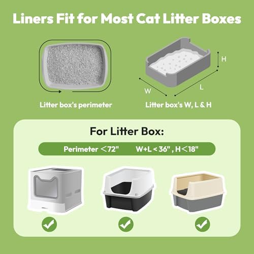 30 Pack Litter Box Liners, Large Drawstring Cat Litter Bags for Standard Litter Box Jumbo, Thick, Heavy Duty & Leak Proof, Easy Clean Unscent Litter Pan Box Liners for Pet Cats, 36" x 19" - Image 6