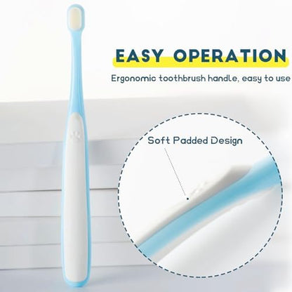 Small Dog Toothbrush, Cat & Puppy Tooth Brushing Kit, Ultra Soft & Mini Head Teeth Brush for Kitten & Tiny Pet, Doggy Toothbrushes Deep Dental Cleaning, 2 PCS - Pink Color - Image 4
