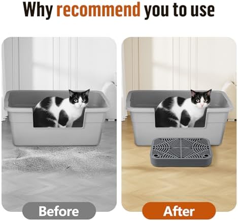 Cat Litter Box Step Non-Slip Cat Step with Filter Function, Dark Grey - Image 6