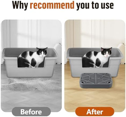 Cat Litter Box Step Non-Slip Cat Step with Filter Function, Dark Grey - Image 6