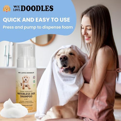 Waterless Dog Shampoo, No-Rinse Foam, Dry Shampoo for Dogs, Mango, 7.1OZ - Image 4