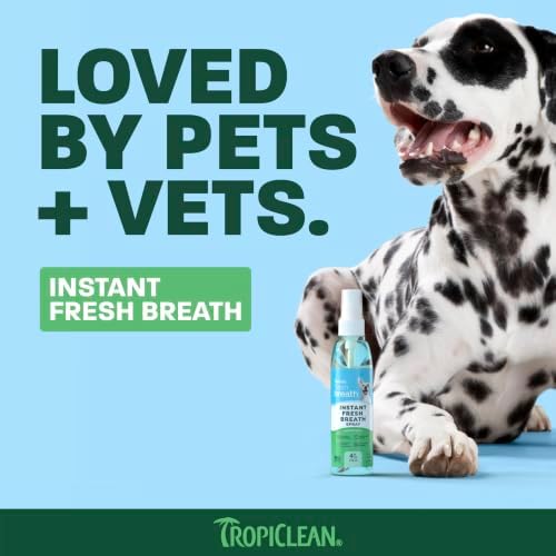 TropiClean Fresh Breath Oral Care Spray for Dogs & Cats | Dog Breath Spray | Mint Breath Freshener | Pet Bad Breath Treatment | Made in The USA | 4 oz - Image 4