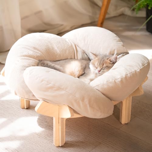 CHEERHOME PETS Elevated Cat Bed for Indoor Cats Couch Sofa Flower by CHEERPALS