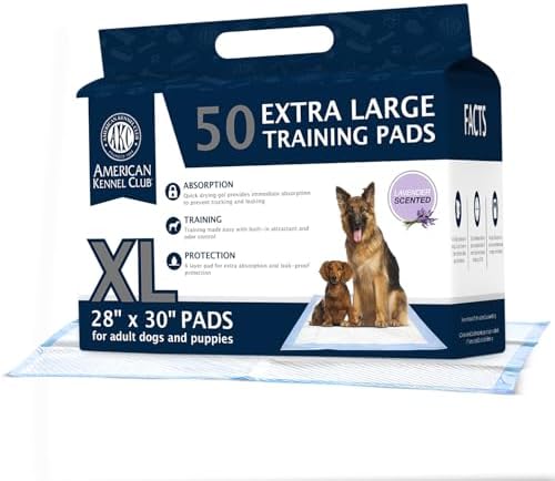 AKC Dog Training Pads, XL 28" x 30", Lavender Scent, 50 Count by AmericanKennelClub