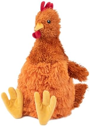 Best Pet Supplies Interactive Squeaky Dog Chew Toy, Ideal Dog Toys for Chewers, Small, Medium & Large Dogs, and Fetch Lovers - Crinkle Chicken (Brown, Beige, Wine Red), Large - Image 3