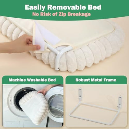 Zakkart SnugCloud Foldable Cat Window Perch (Cream White, L) - Image 4